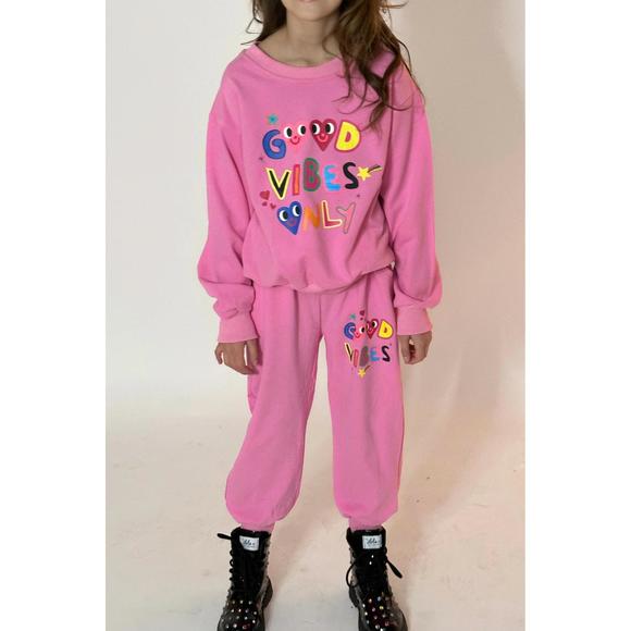 NEW LOLA + THE BOYS good vibes only set in pink - Picture 2 of 5